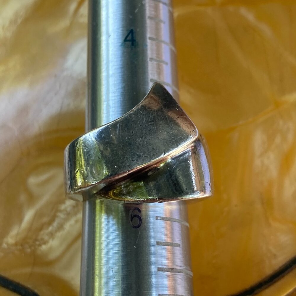 Heavy ISP thick wrap-around sterling silver ring